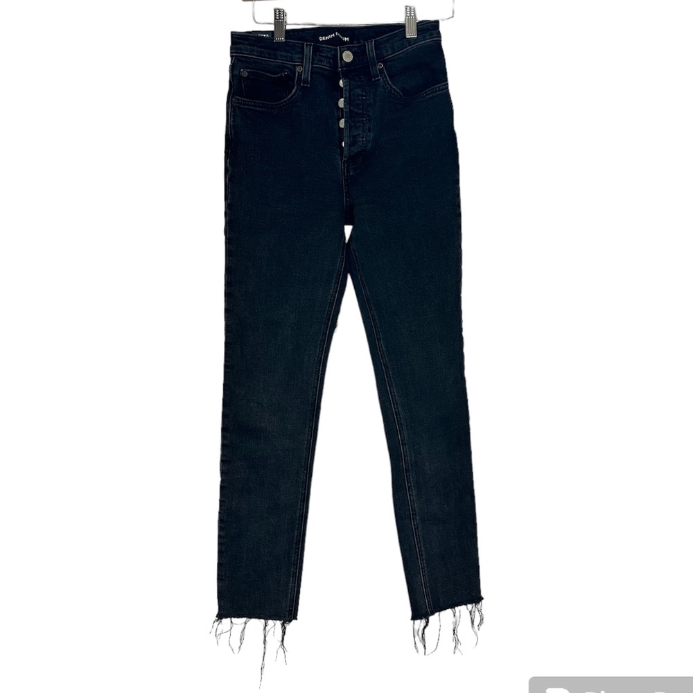 Denim Forum Aritzia The Yoko High Rise Slim Dark Gray Wash Jean Size 26